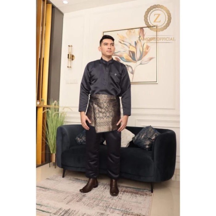 TERLARIS BAJU KURUNG MELAYU PRIA SETELAN PLUS SONGKET / BAJU MELAYU PRIA SONGKET SAMPIN / BAJU