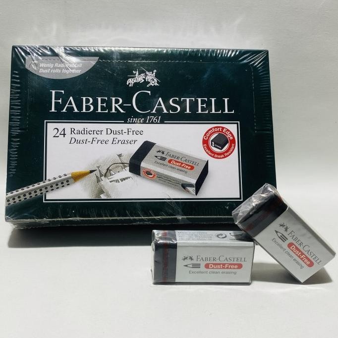 ERASER / PENGHAPUS FABER CASTELL HITAM BESAR / 1 BOX ISI 24 PCS