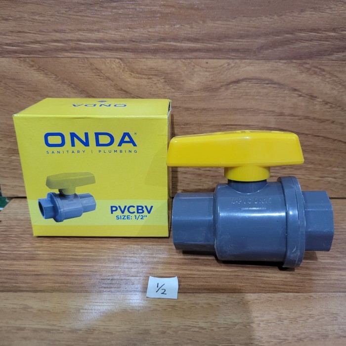 :=:=:=:=] BALL VALVE/ STOP KRAN PVC-BV 1/2" ONDA