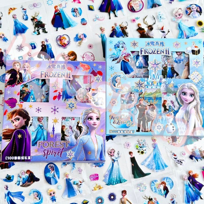 

100 pcs Stiker Frozen Elsa Ana Box Sticker Murah Waterproof