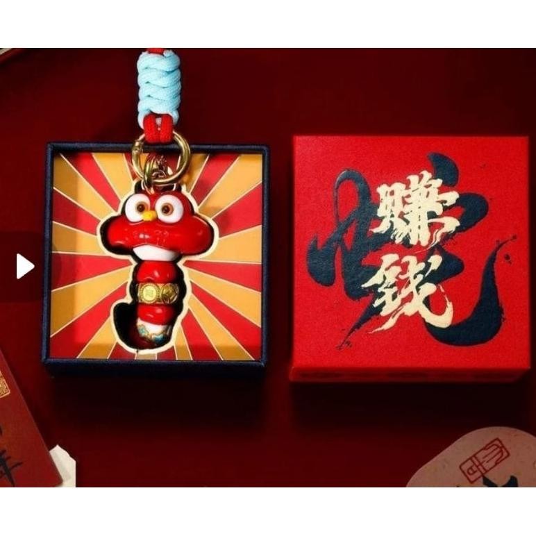 

Gantungan Emas 24k Shio Ular imlek 2025 bersertifikat Limited edition ekor Glow in the dark emas bisa beutar angpao gold