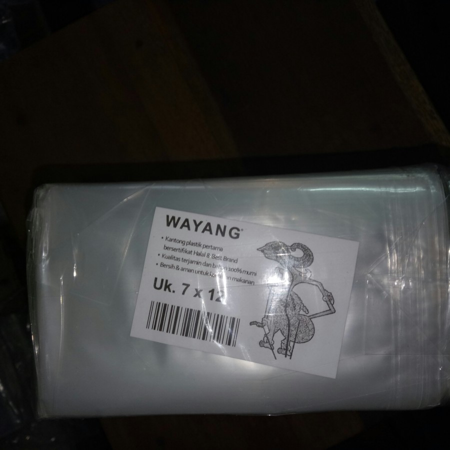 Plastik pp cap wayang Uk.7x12
