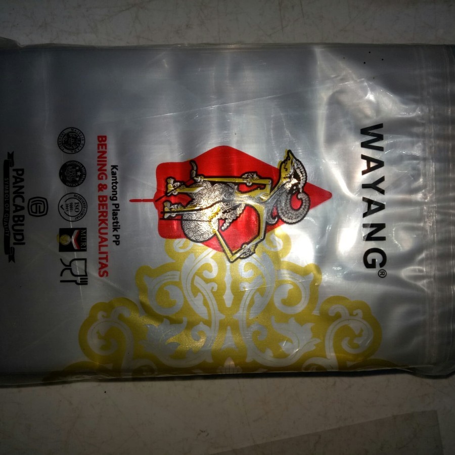 Plastik pp cap wayang, ukuran 10x15