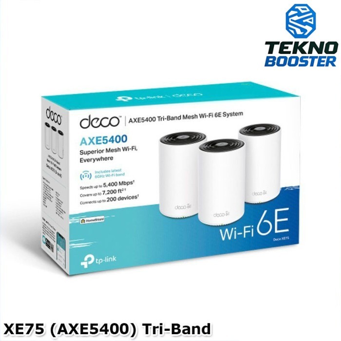 TERMURAH - Deco XE75 AX5400 AXE5400 WiFi 6E Tri-Band AI Mesh 3-Pack
