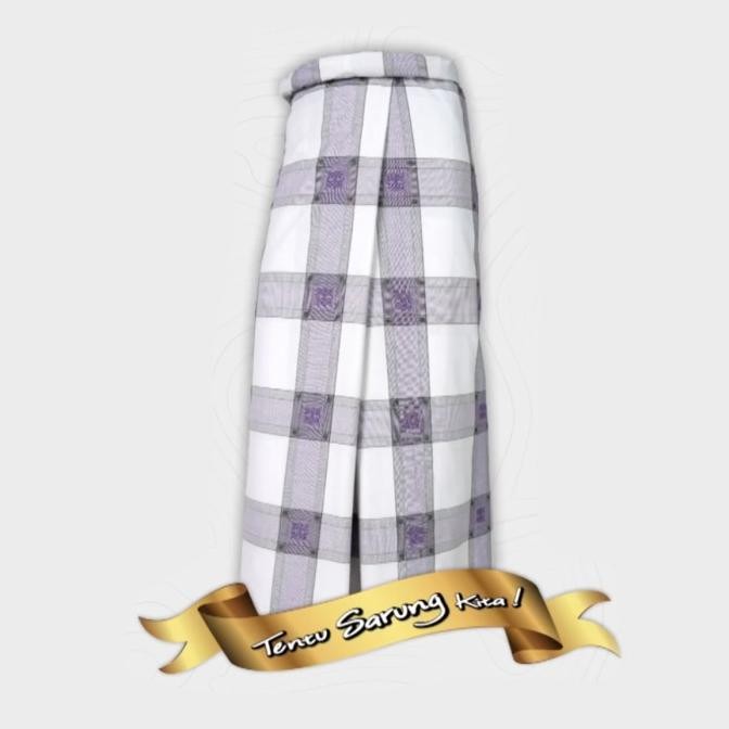 Wadimor Sarung Tenun Timbul KOTAK PUTIH BS99