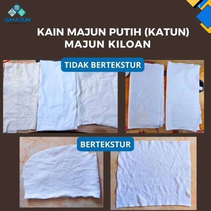 Termurah Kain Majun Putih Katun (1 Kg) Majun Putih Super Lap Majun