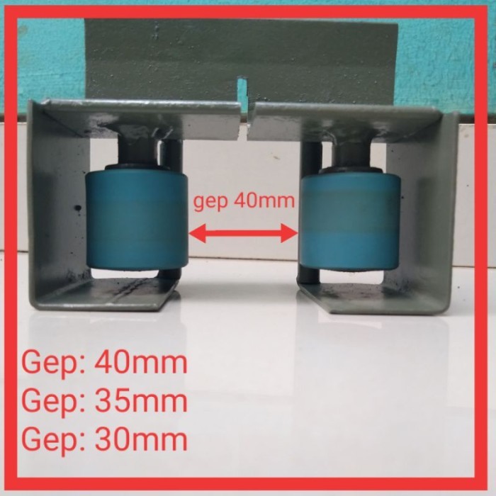 roda pagar atas pintu dorong dan belok