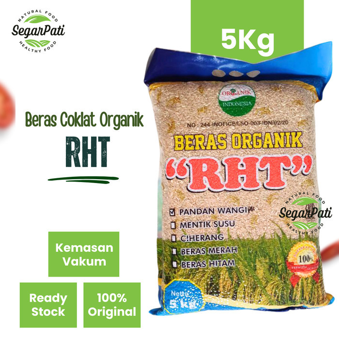 

5Kg Beras Coklat Organik Premium / Brown RIce RHT Bersertifikat