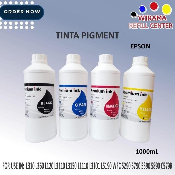 Tinta Pigment Epson WF C5390 WF C5890 5390 5890 1 LITER