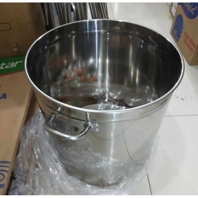 panci jumbo stainless steel super tebal 50cm promo big sale (100liter)