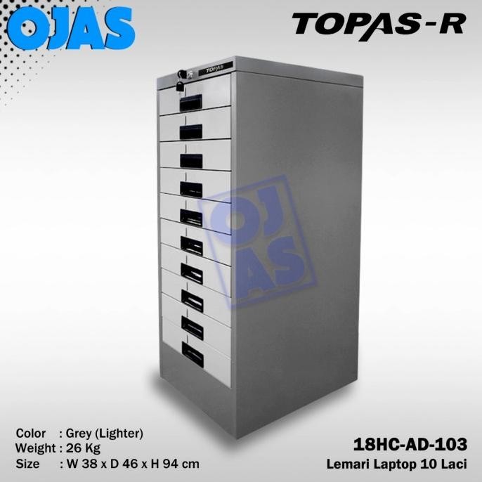 

BEBAS ONGKIR - Lemari arsip besi Lemari Laptop 10 laci AD-103