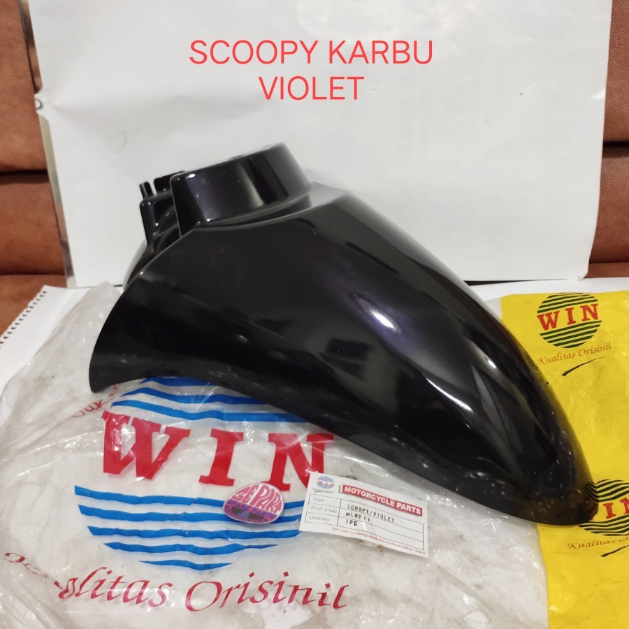 Spakbor depan Scoopy lama Karbu kualitas Ori warna Violet Ungu Limited Item Barang Langka Spare Part