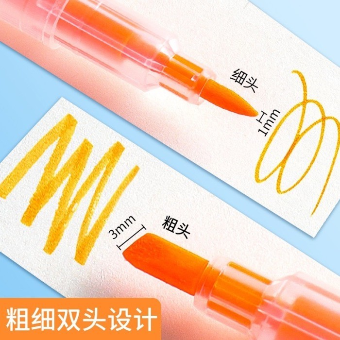 

Spidol Stabilo Panjang Isi 6 In 1 Set 6In1 Highlighter Marker Warna Warni Bolak Balik Permanen Dua