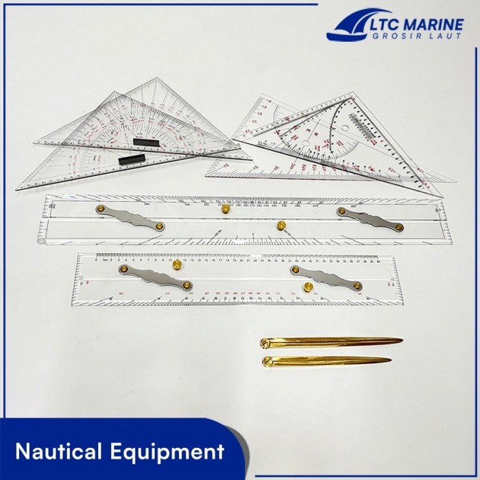 

Impa 371008 Navigation Triangle Ruler Mistar Segitiga Peta 300Mm