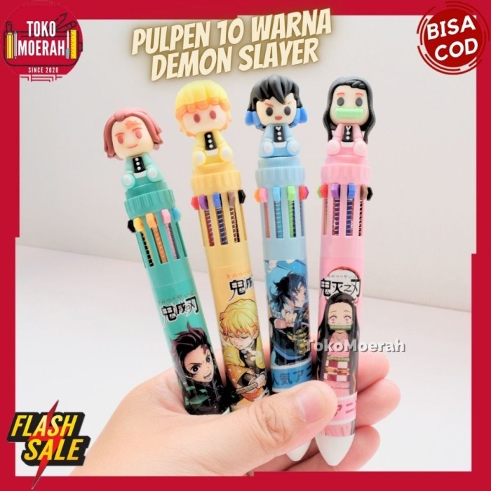 

Pulpen Demon Slayer 10 Warna Pen Cetek Warna Warni 10 Warna Demon Slayer Lucu Unik Murah Pulpen 10