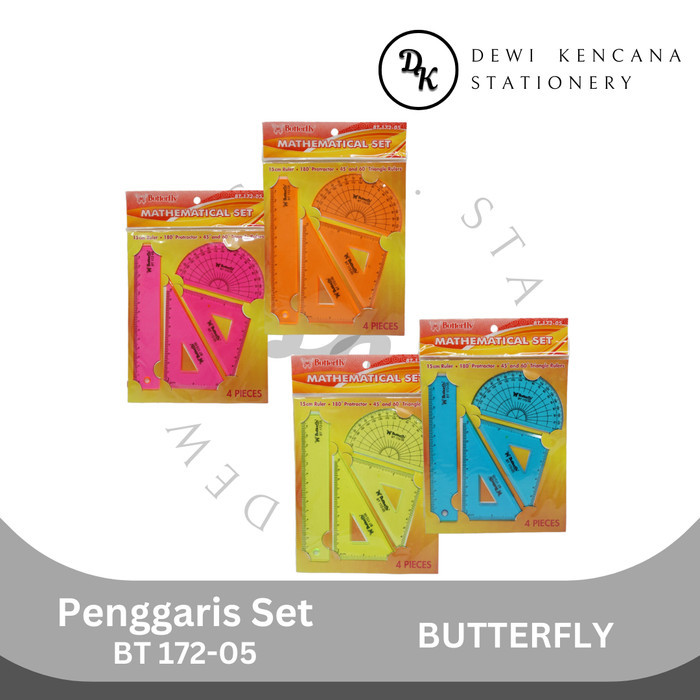 

Penggaris Matematik Set Butterfly Bt 172-05