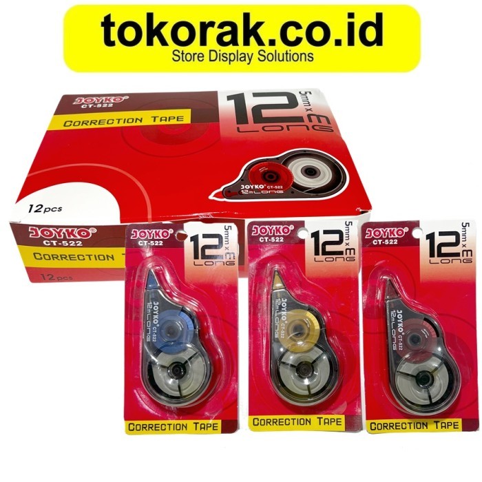

Correction Tape 12M Ct522 Joyko 12 M X 5 Mm Ct 522 Pita Koreksi Tip Ex Tipex Roll Tipe X Rol