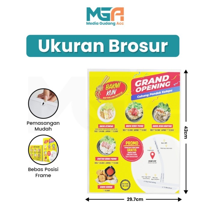 

Akrilik Pocket A3 2Mm Menu Frame / Wall Thicker Brosur Acrylic