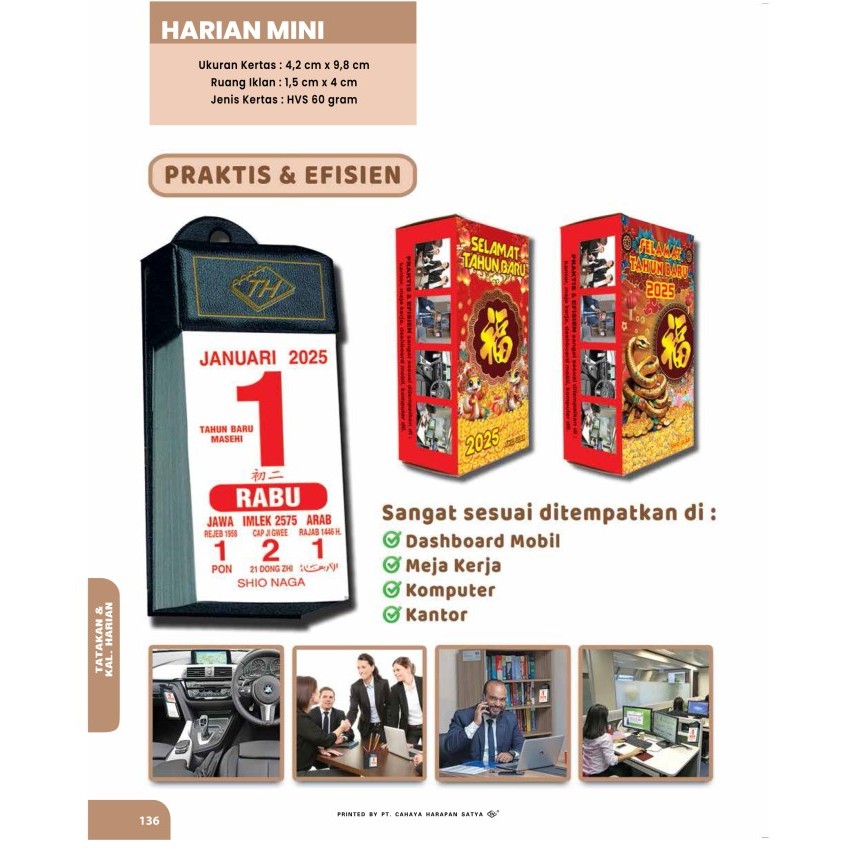 

Kalender Harian Mini Sobek Th 2025