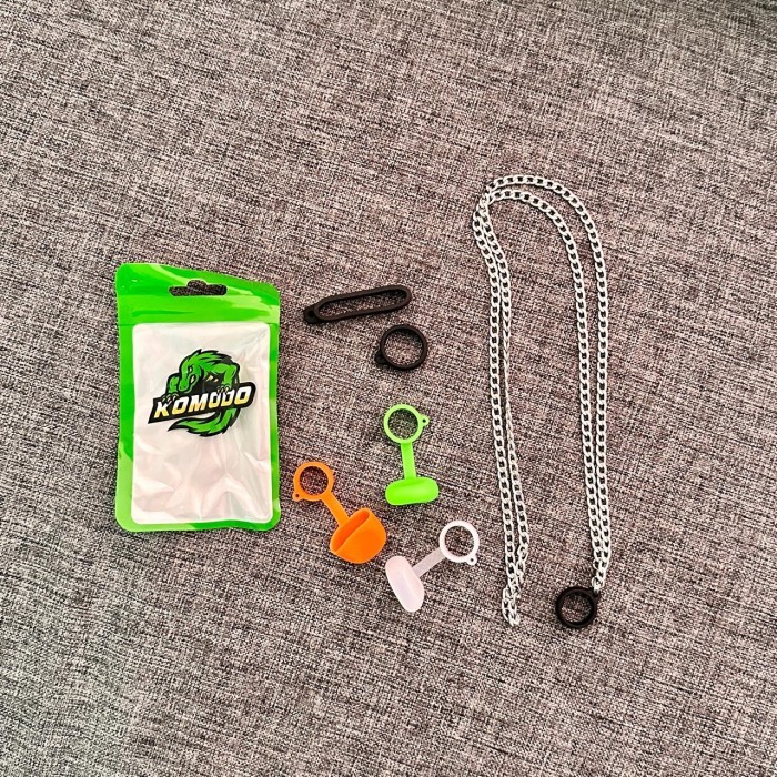 

Lanyard Rantai Stainless Steel Tahan Karat I Lanyard Metal 38Cm Free 6Pcs Karet O-Ring