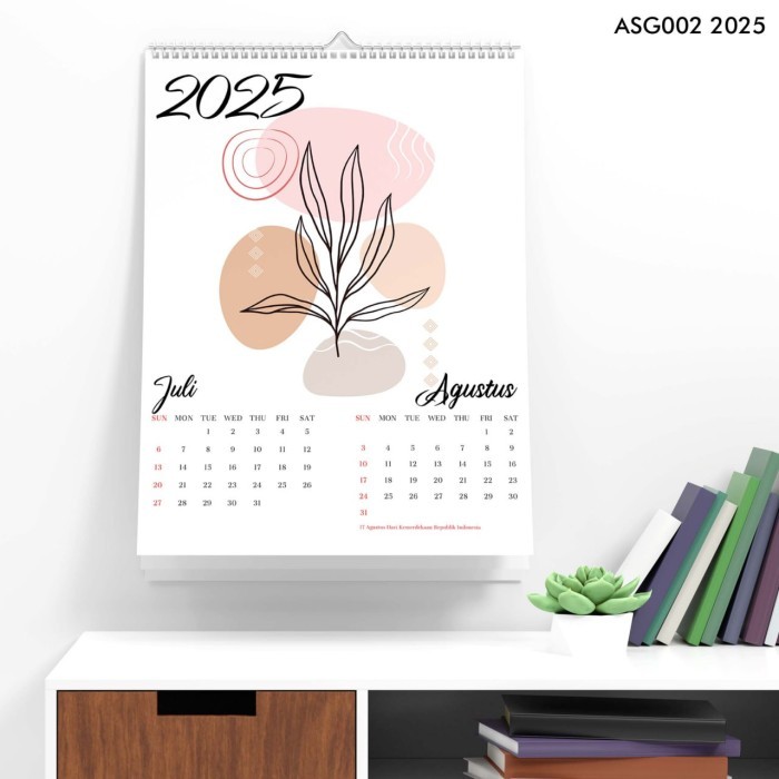 

Kalender Dinding A3 Kalender 2025 Lengkap Aesthetic Unik Calender Spiral Bunga Floral Hiasan Rumah