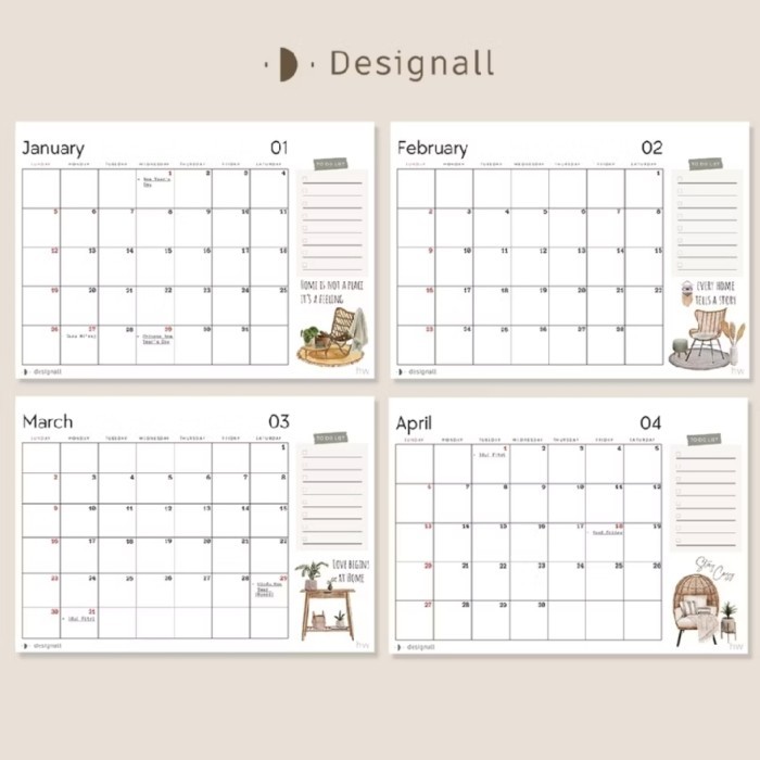 

Kalender 2025 Meja Duduk Aesthetic Spiral Hw