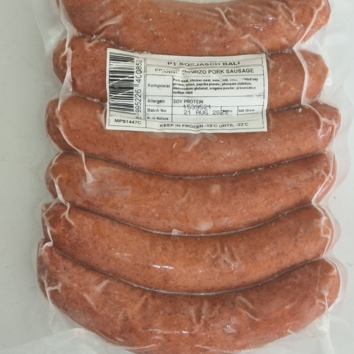 

SPANISH CHORIZO SAUSAGE - SOSIS BABI MAMA'S (PORK SAUSAGE-FROZEN FOOD)