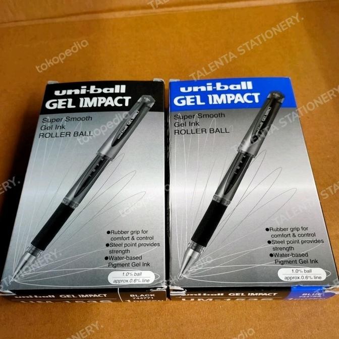 

pulpen uni ball gel impact um-153s black/blue.1dus isi 12batang/1lusin BPS