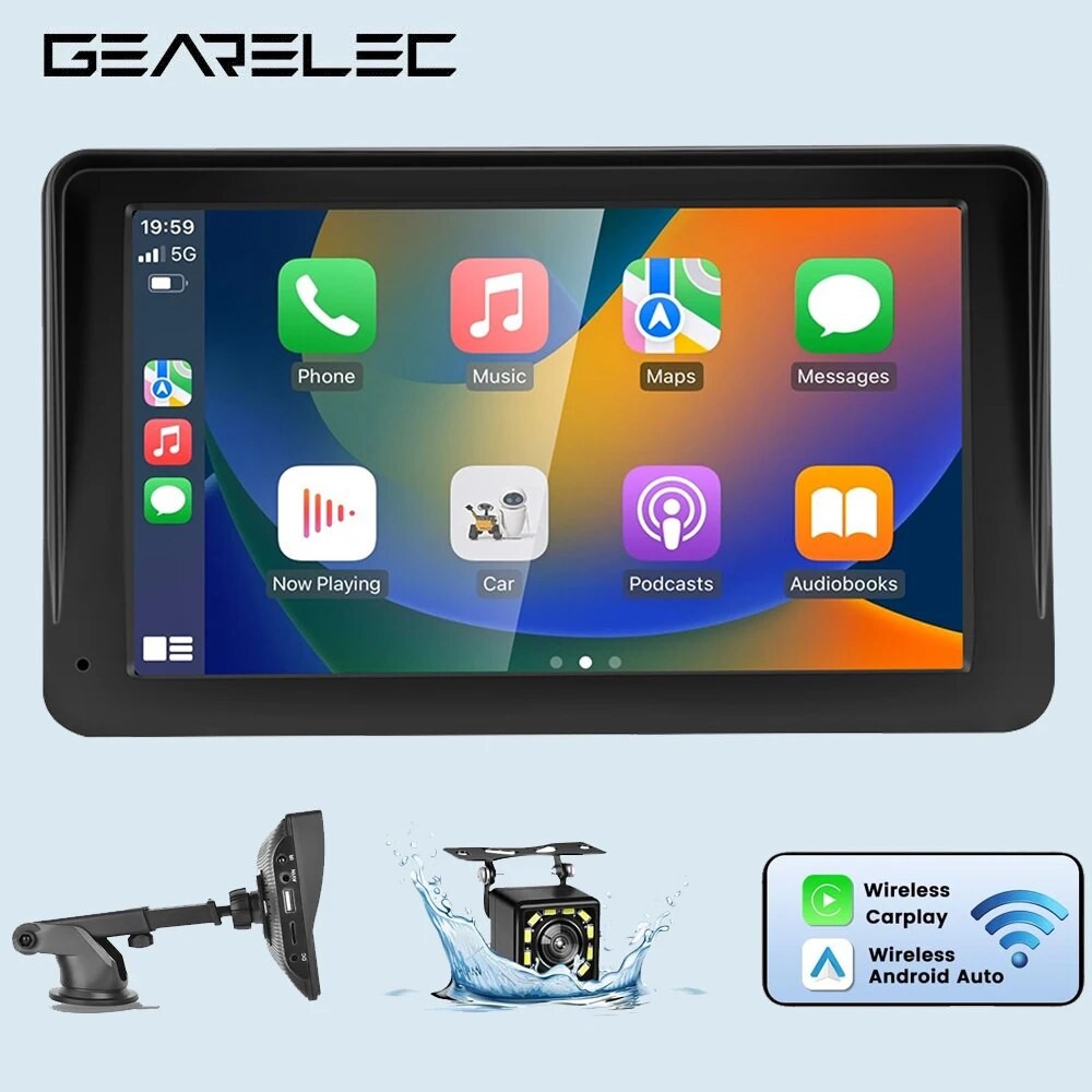 Universal 7 Inch Car Radio Wiress Carplay Android Auto