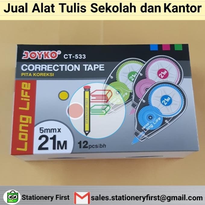 

Correction Tape Joyko CT-533 21m Grosir
