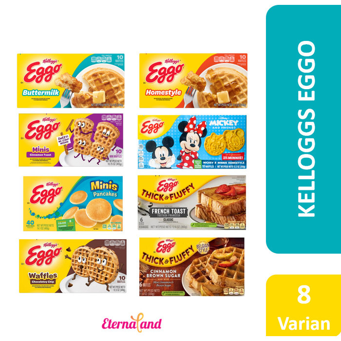 

KELLOGGS EGGO FROZEN WAFFLE - WAFEL EGGO BEKU ANEKA VARIAN