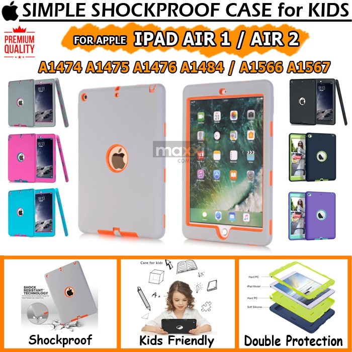 Ready iPad Air 1 2 A1474 A1475 A1476 A1484 A1566 A1567 Kids Case Softcase