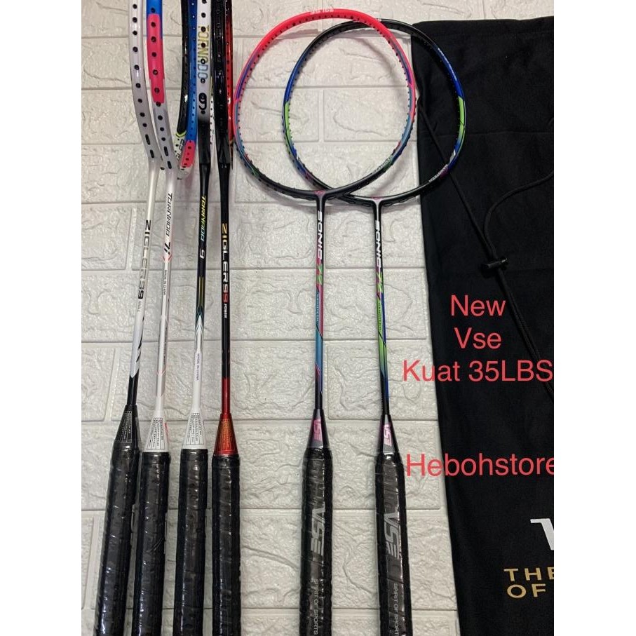 Spesial Raket Badminton New Vse Tornado,Sonic 72,Zigler 99 Dll Kuat 35 Lbs