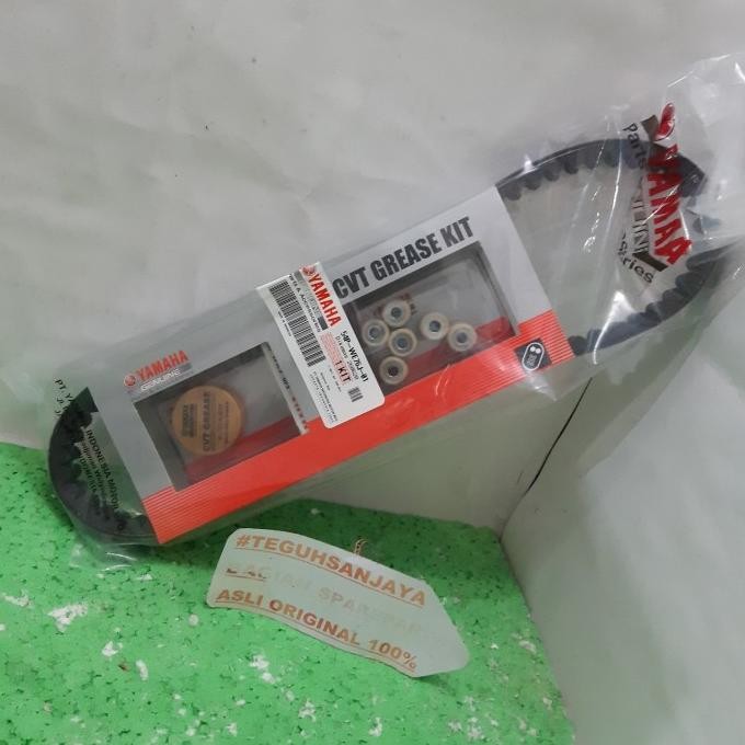 VAN BELT V-BELT V BELT SET + ROLLER MIO J SOUL GT X RIDE ASLI YAMAHA ORIGINAL DAN TERPERCAYA