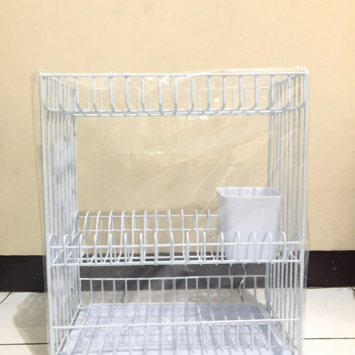 Rak Piring 3 Susun Besi Modelline+Tatakan/Rak Piring Gantung 3Susun