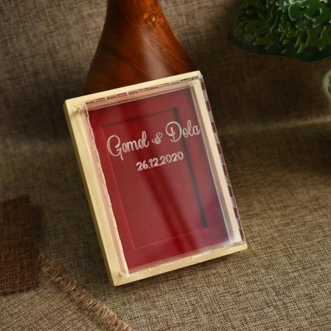 Hemat Gratis Grafir - Kotak Mahar Seserahan Tempat Emas Antam Kayu Akrilik Neo