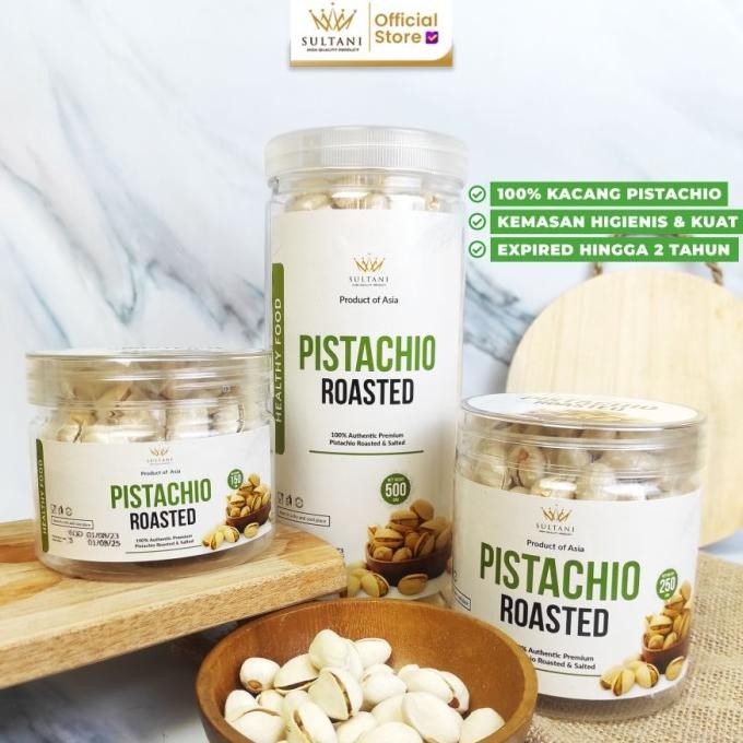 

Kacang Pistachio Roasted Salted 500 gr - Kemasan Toples HT