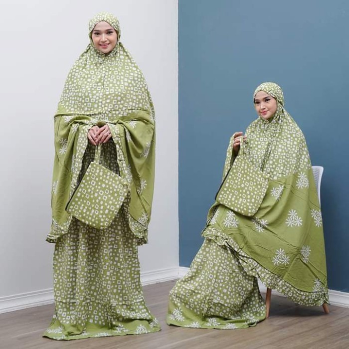 Minajshop Mukena Batik Cap Pekalongan Standar Jumbo Rayon Samitex