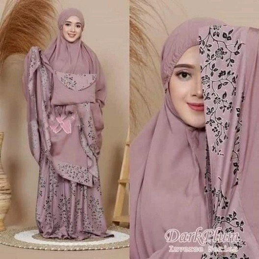 Minajshop Mukena Bali Motif Seruni Super Jumbo/Mukena Dewasa Bahan Rayon Adem