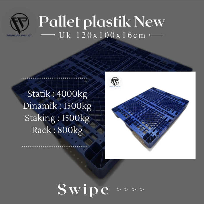 

HOT SALE PALLET PLASTIK MEDIUM DUTY BARU 1200X1000X160MM
