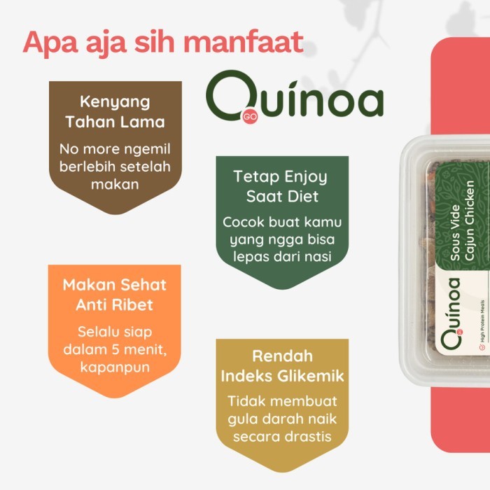 

SALE TERLARIS FIT MEALS QUINOA THAI BASIL CHICKEN NASI GORENG DIET SEHAT LOW CALORIE READYY