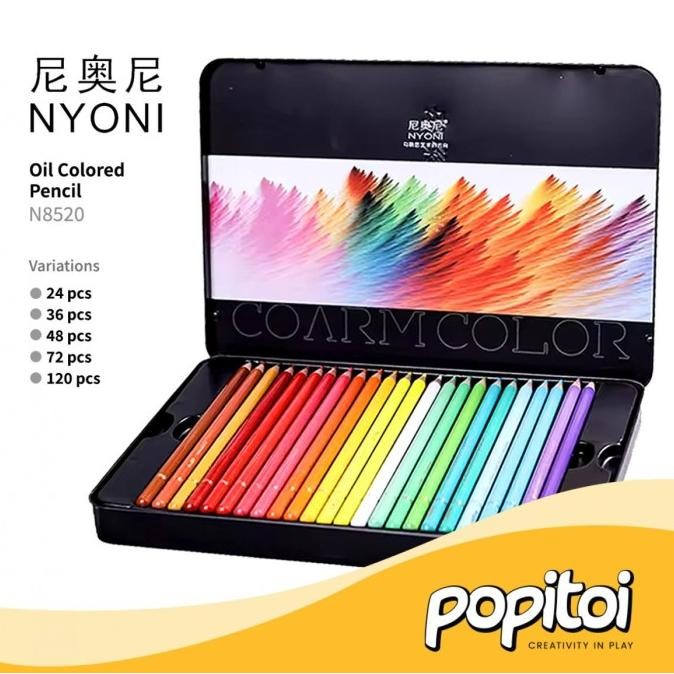 

DISKON NYONI N8520 Oil Color Pencil Set 24/36/48/72/120 Pensil Warna Mewarnai Gambar