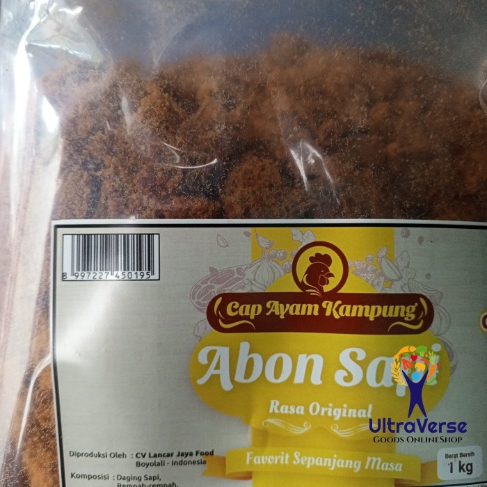 

SALE TERLARIS ABON SAPI CAP AYAM KAMPUNG 1KG BOYOLALI 1 KG HALAL SAPI ASLI PREMIUM READYY