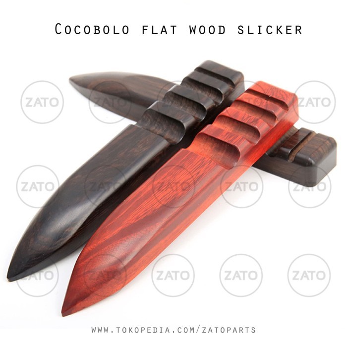 

MURAH FLAT Wood Slicker Cocobolo wood Multi Size Leather Burnisher