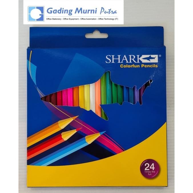 

BRG BARU pensil warna shark 24 colorfun