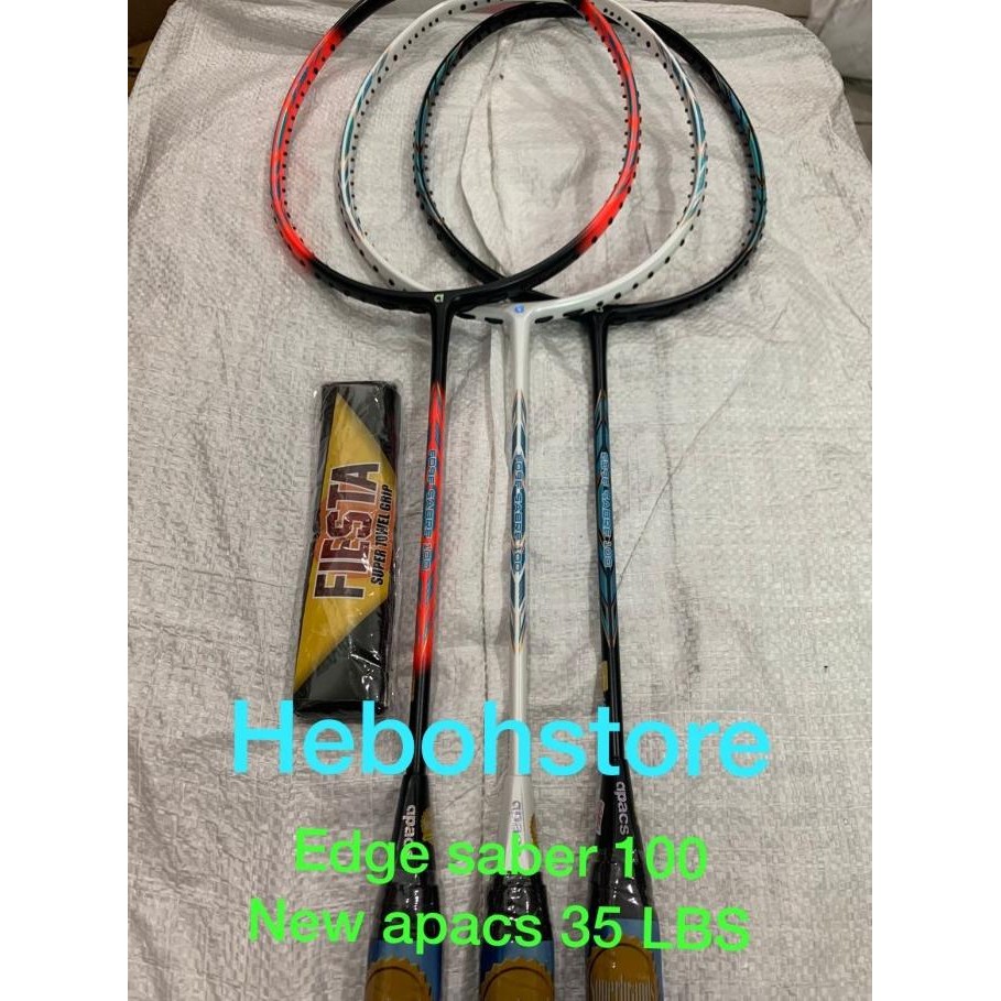Miliki Raket Badminton Apacs New Edge Saber 100 Grip 4U G1 Kuat 35 Lbs Ori
