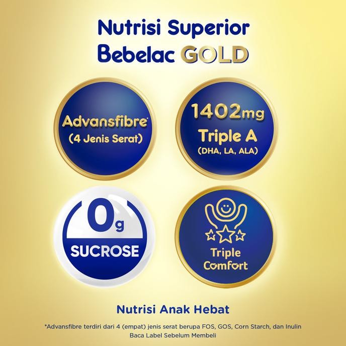 

Bebelac Gold 3 Vanila 700X2 Gr Formula Teruji Klinis Untuk Pencernaan Nyaman Promo