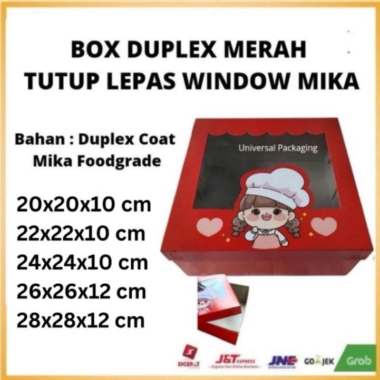 

BISA COD [ 10 PCS ] Dos DUPLEX MERAH CHEF Tutup Pisah Tinggi 10 & 12 cm | Kardus Dus Box Hampers gi-57