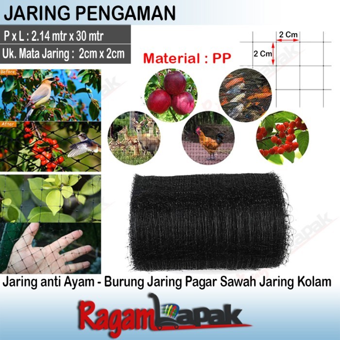 Jaring anti Ayam - Burung Jaring Pagar Sawah Jaring Kolam (1 Rol)