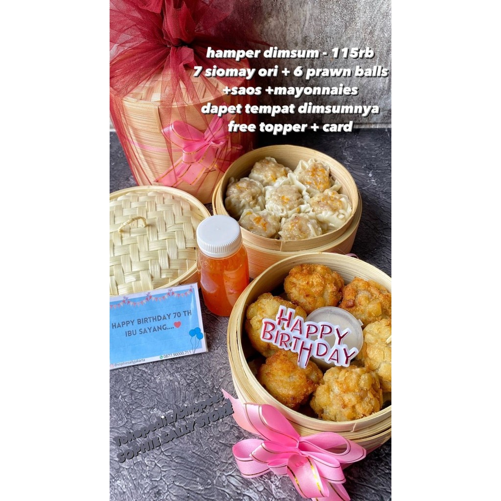 

HAMPERS KERANJANG DIMSUM , FREE TOPPER / GIFT CARD, READY SETIAP HARI